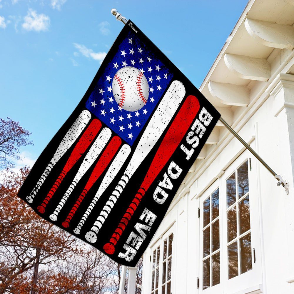 Best Dad Ever Baseball Flag