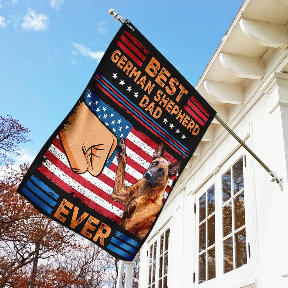 Best German Shepherd  Dad Ever Flag