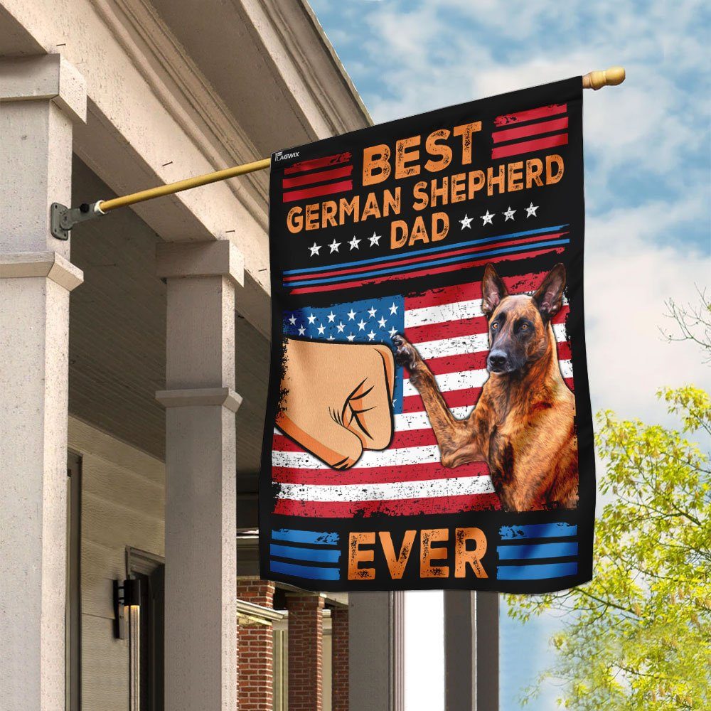 Best German Shepherd  Dad Ever Flag