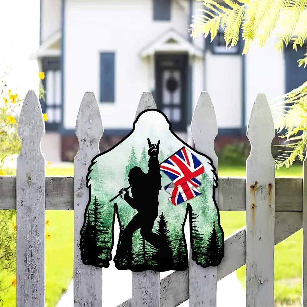 Bigfoot Hanging Metal Sign Rock On DBD2820MSv2
