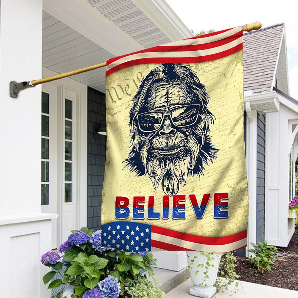 Bigfoot Sasquatch American Flag Bigfoot Believe Flag MLN186F Bigfoot Sasquatch American Flag Bigfoot Believe Flag MLN186F