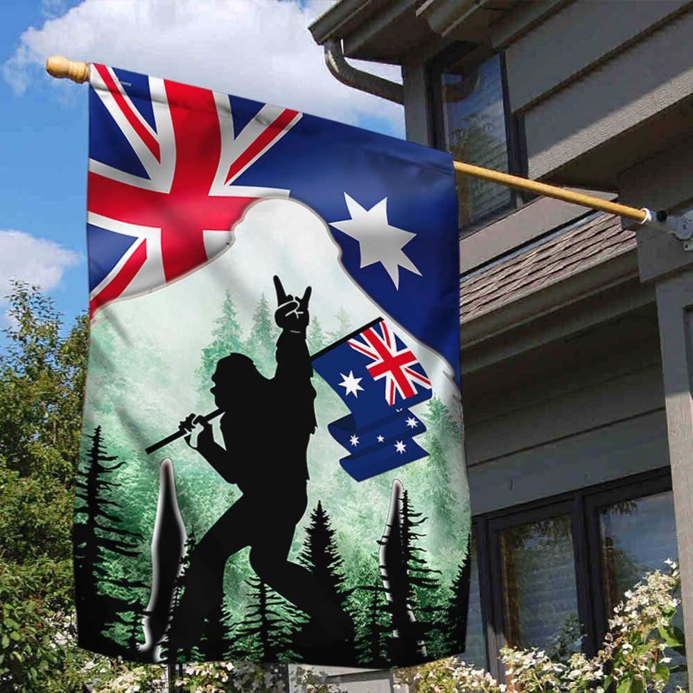Bigfoot Yowie Australia Flag Rock On DBD2784Fv3