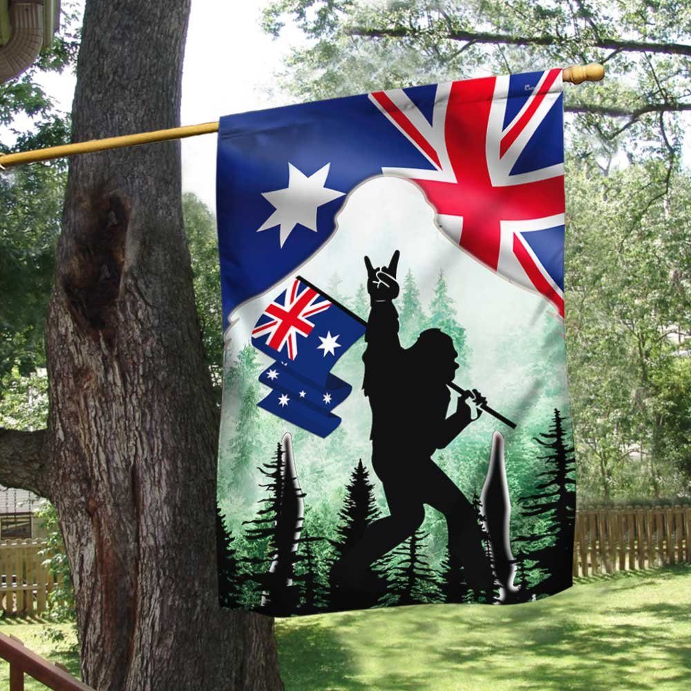 Bigfoot Yowie Australia Flag Rock On DBD2784Fv3