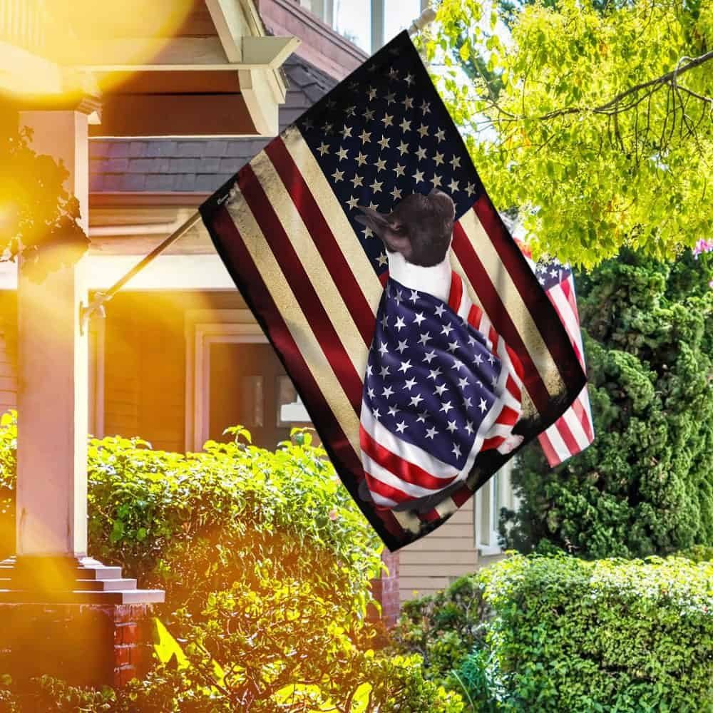 Black And White French Bulldog American Patriot Flag ANL40Fv54