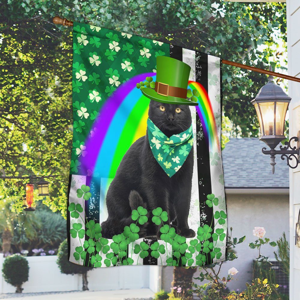 Black Cat Irish Saint Patrick’s Day Flag LNH055F