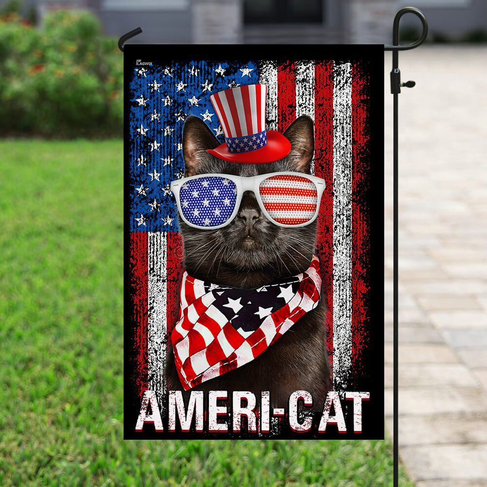 Black Cat Live Love Flag NTB76Fv2