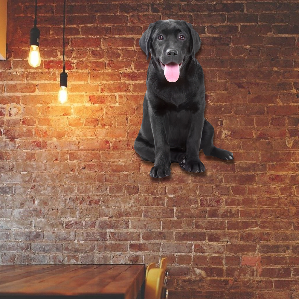 Black Labrador Retriever Hanging Metal Sign QNK1009MSv1