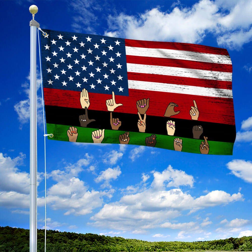 Black Lives Matter African American Grommet Flag THB2180GF