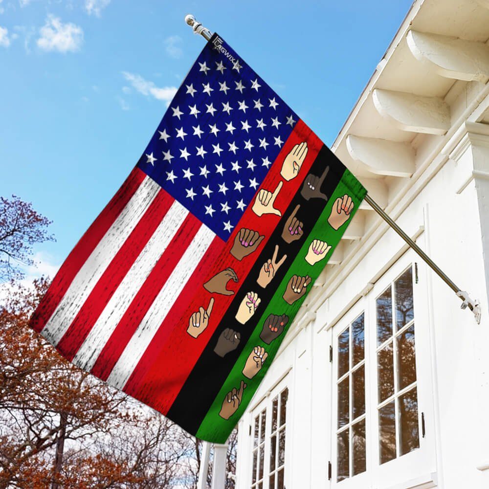 Black Lives Matter American Flag