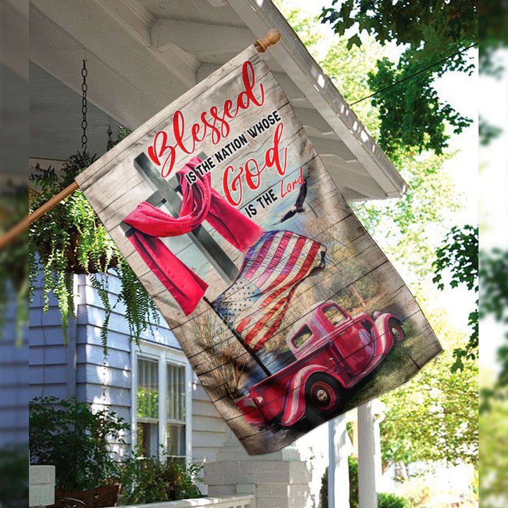 Blessed Is The Nation Whose God Is The Lord Flag