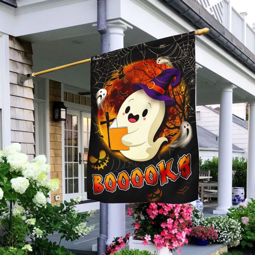 Books Ghost Flagwix™ Booooks Ghost Halloween Flag
