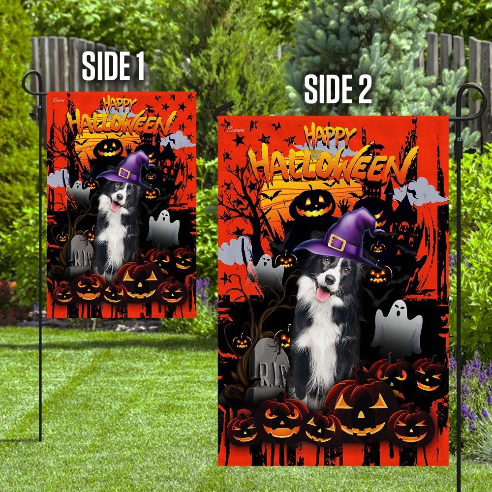Border Collie Happy Halloween Flag Border Collie Happy Halloween Flag