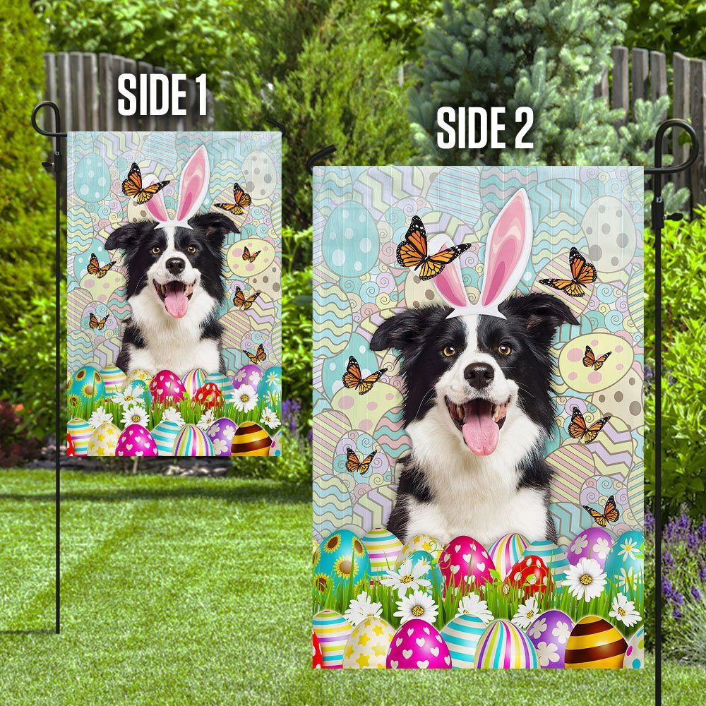 Border Collies Happy Easter Flag Border Collies Happy Easter Flag