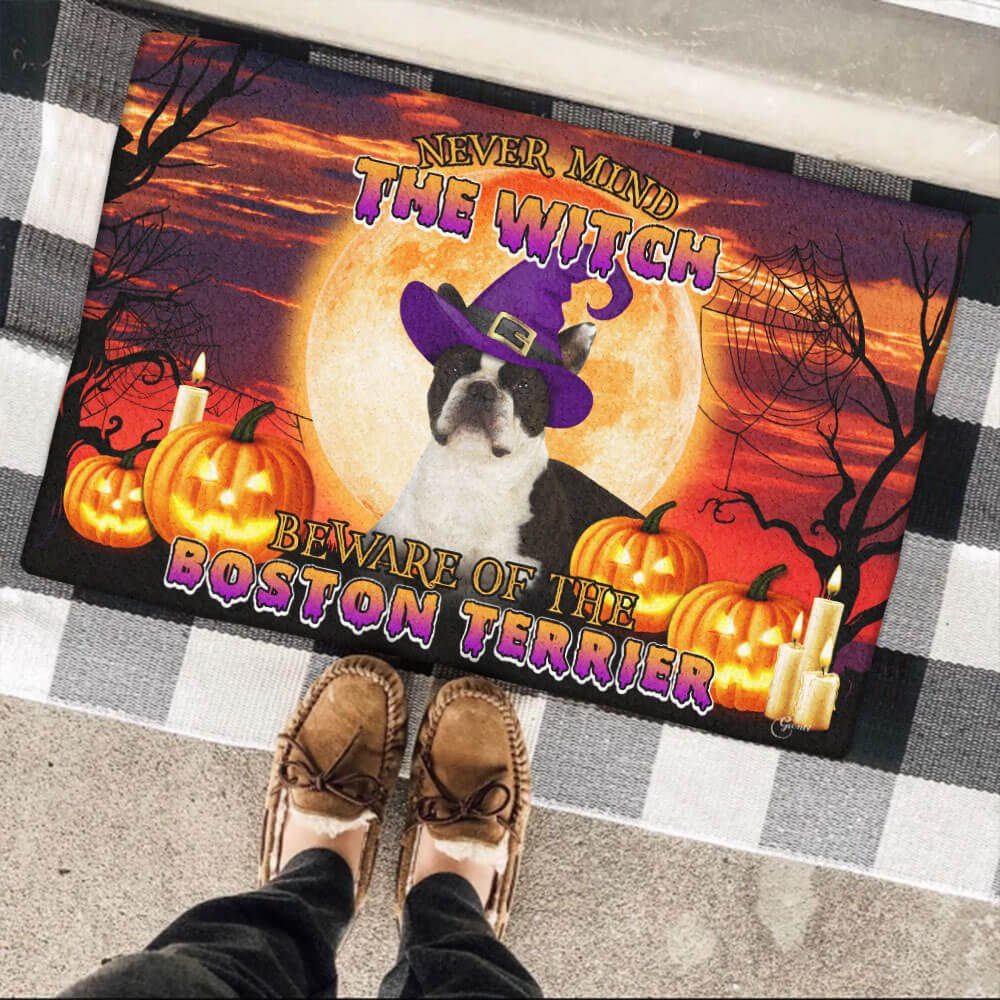 Boston Terrier Doormat Halloween THB3296DMv19