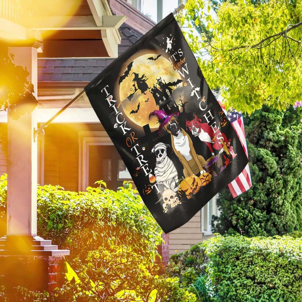 Boxer Dog Halloween Flagwix™ Trick Or Treat Halloween Dog Flag