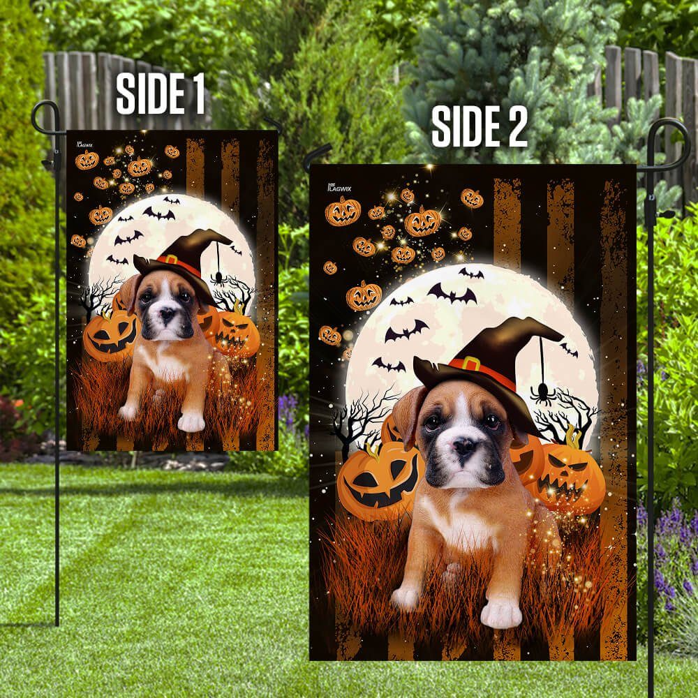 Boxer Dog Happy Halloween Flag Boxer Dog Happy Halloween Flag