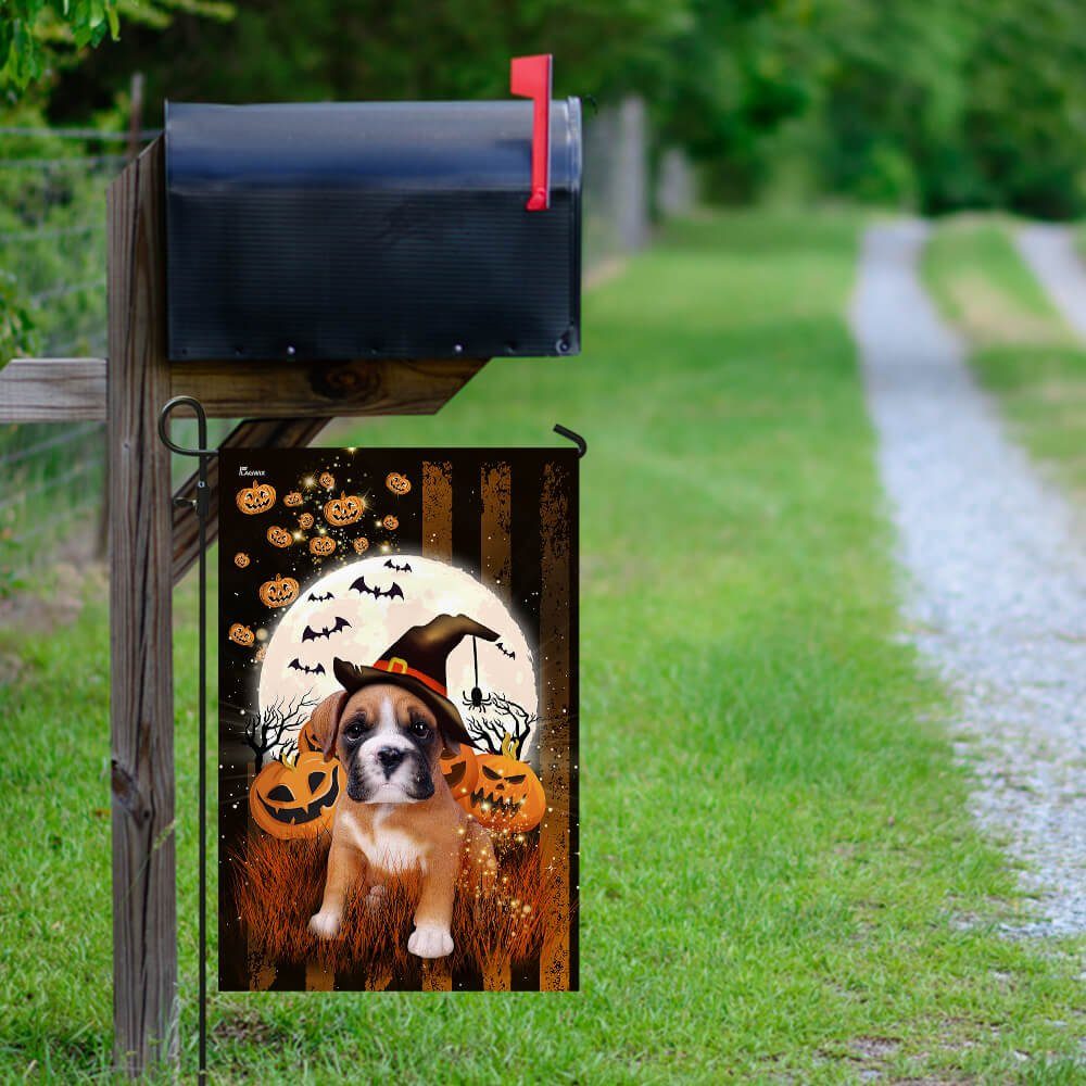 Boxer Dog Happy Halloween Flag Boxer Dog Happy Halloween Flag