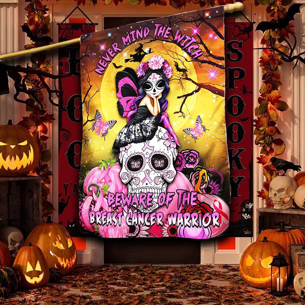 Breast Cancer Awareness Flag Pumpkin Halloween THH3387F