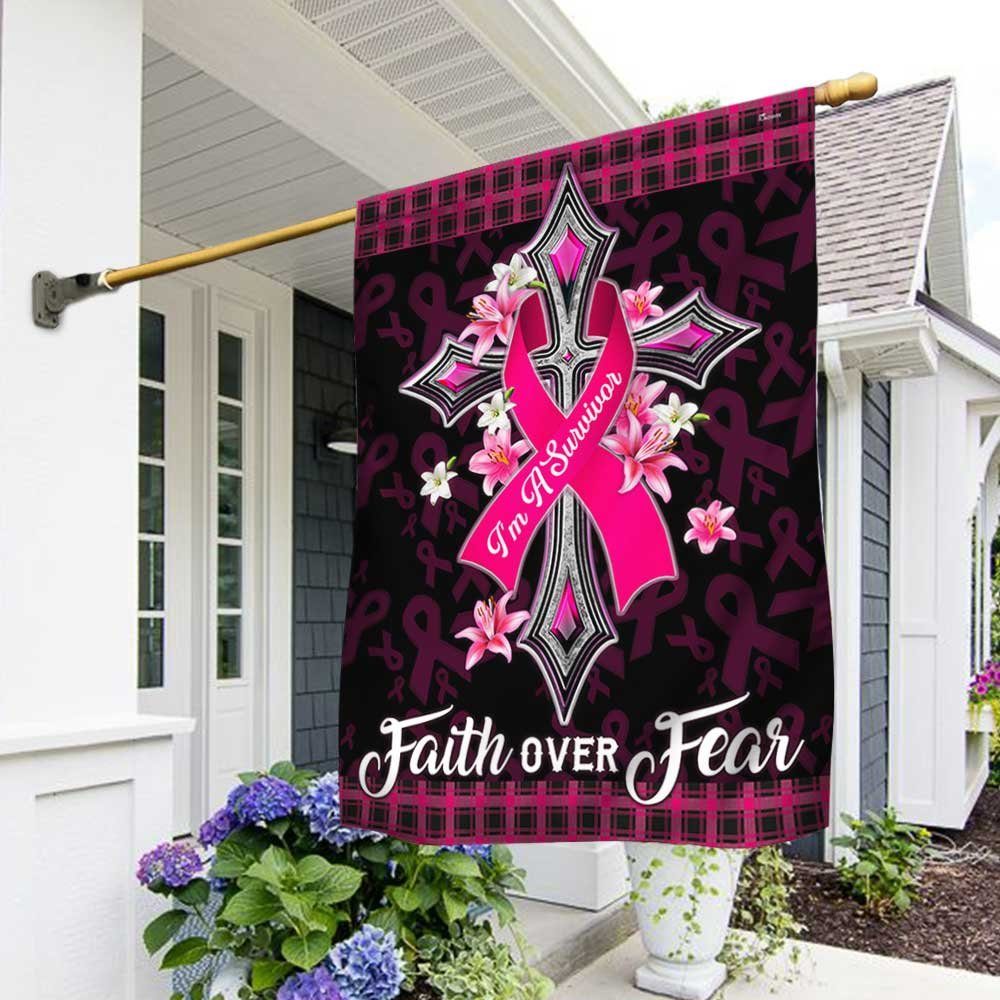 Breast Cancer Flag Faith Over Fear DBD2846F