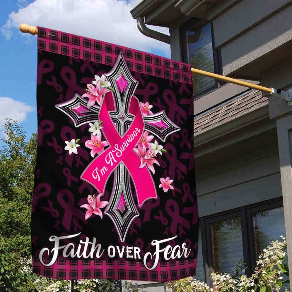 Breast Cancer Flag Faith Over Fear DBD2846F