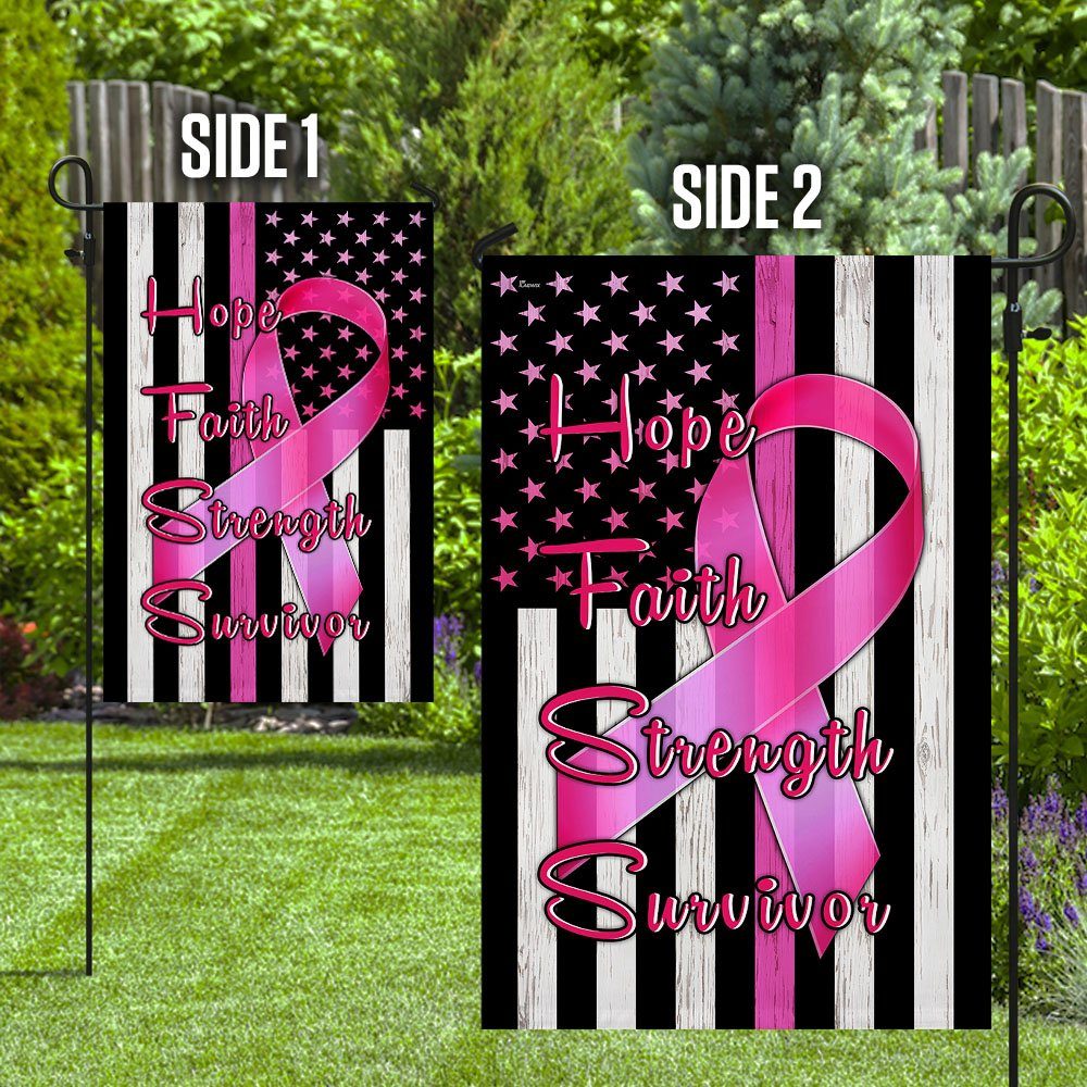 Breast Cancer Survivor Ribbon Flagwix™ Hope Faith Strength Flag MLH1791F