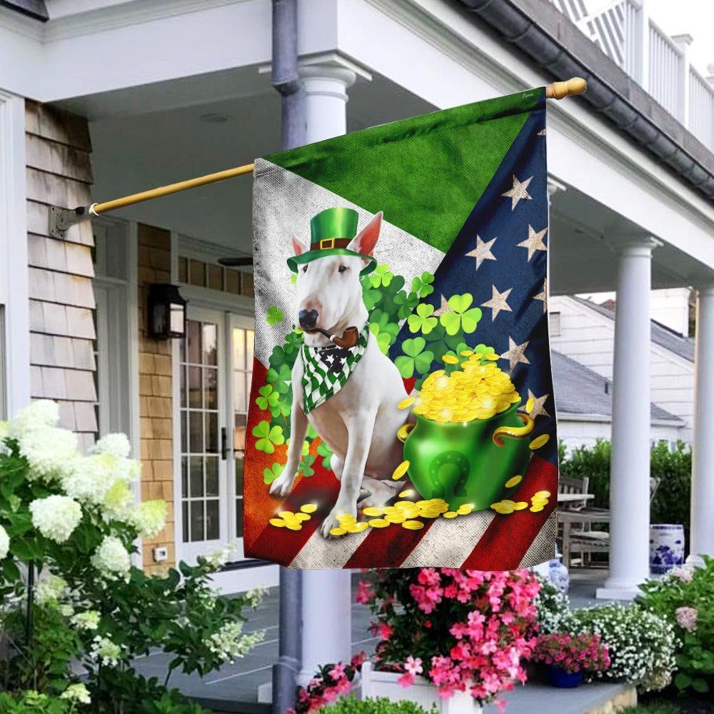 Bull Terrier - Happy St. Patrick Day Flag