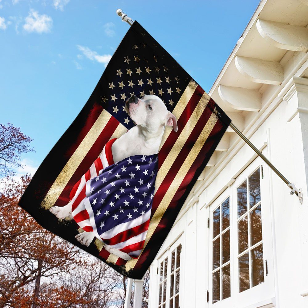 Bulldog American Flag Flagwix™ American Patriot Flag With Printed Bulldog