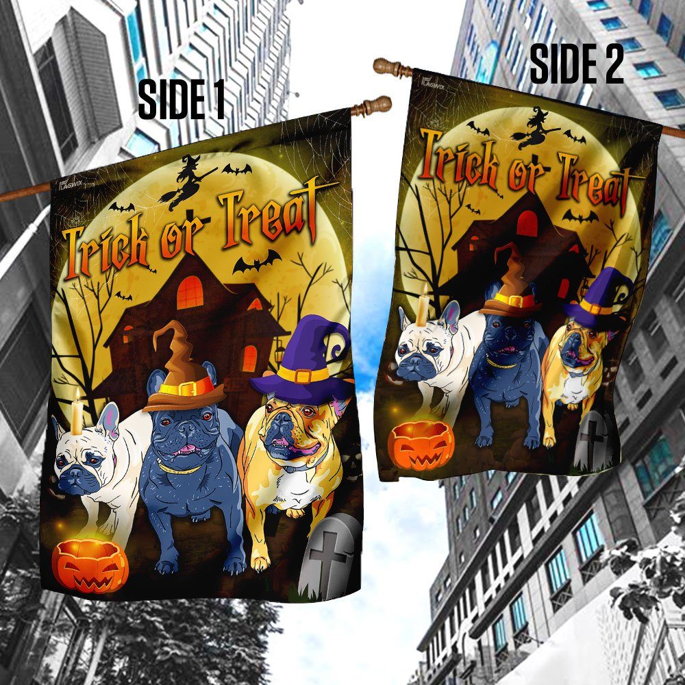 Bulldog Halloween Flag