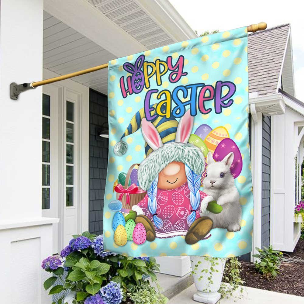 Bunny Gnome Flag Hoppy Easter DBD3407F