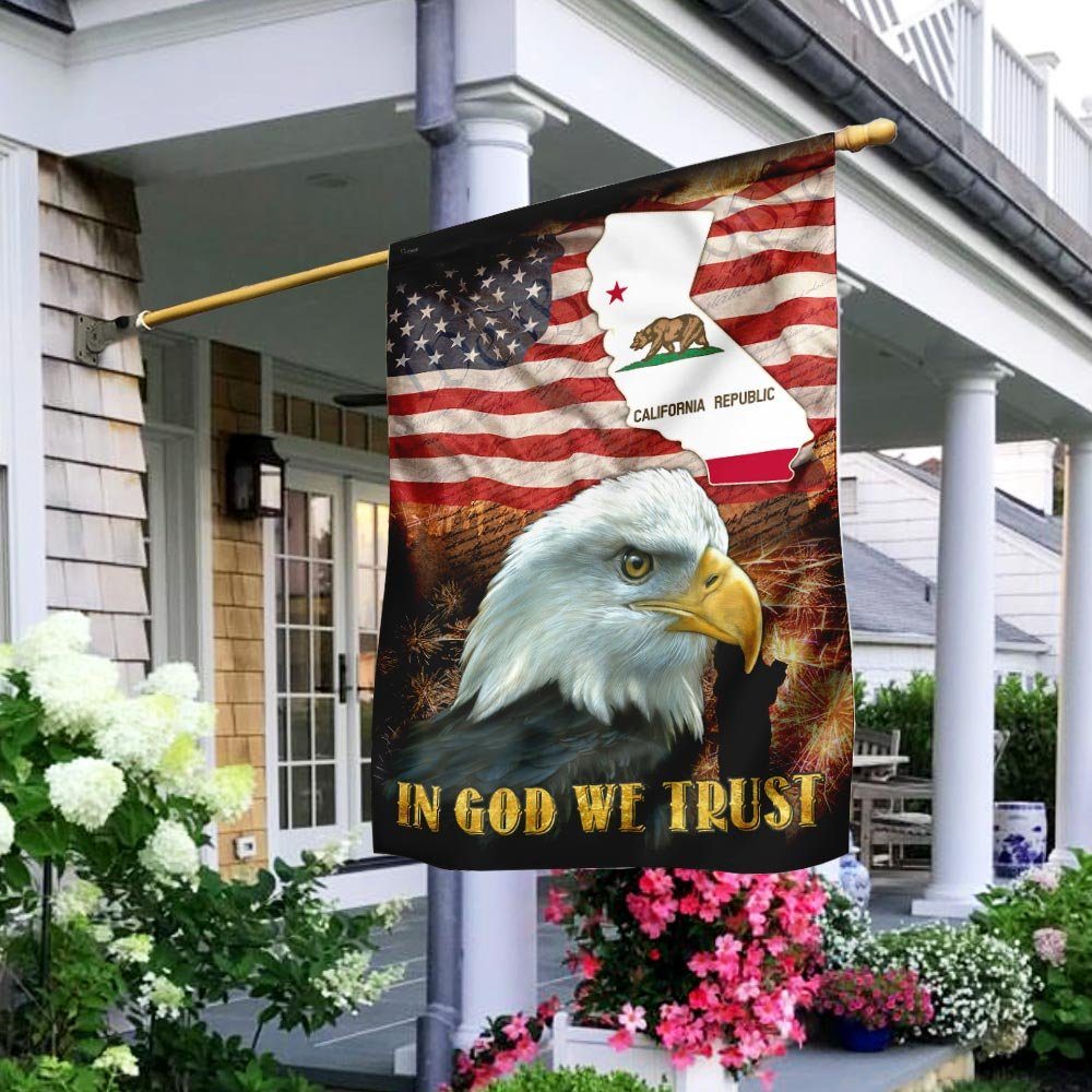 California State Patriotic American Independence Day Flag