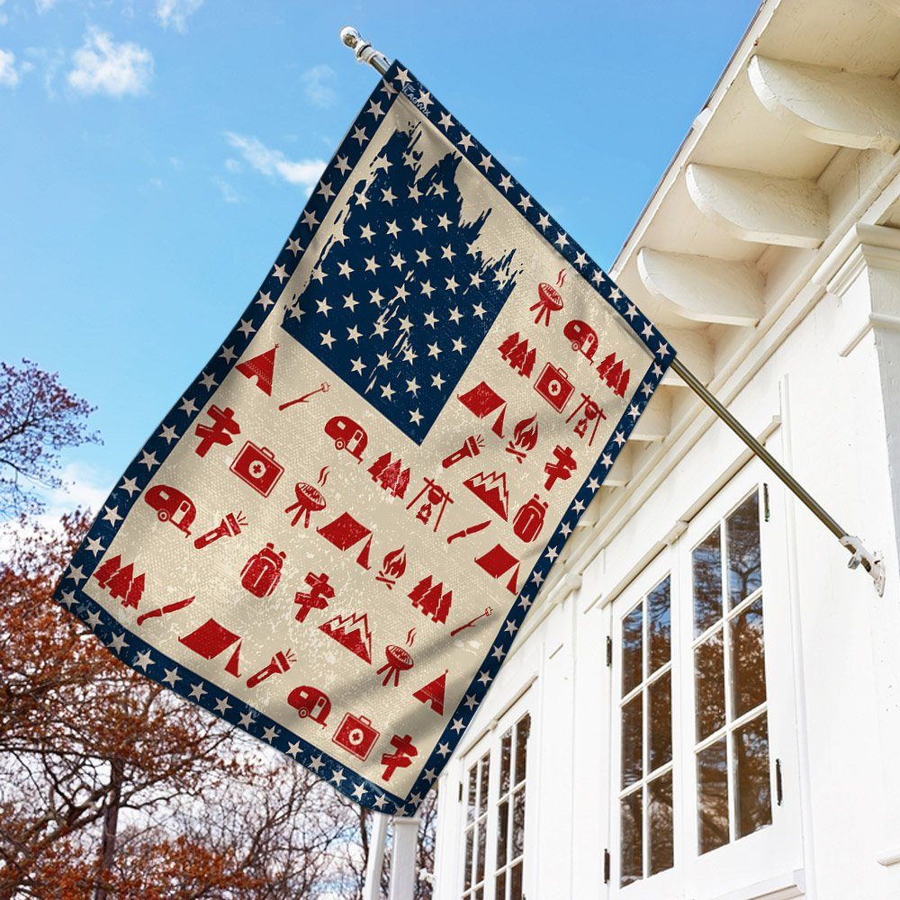 Camping American US Flag