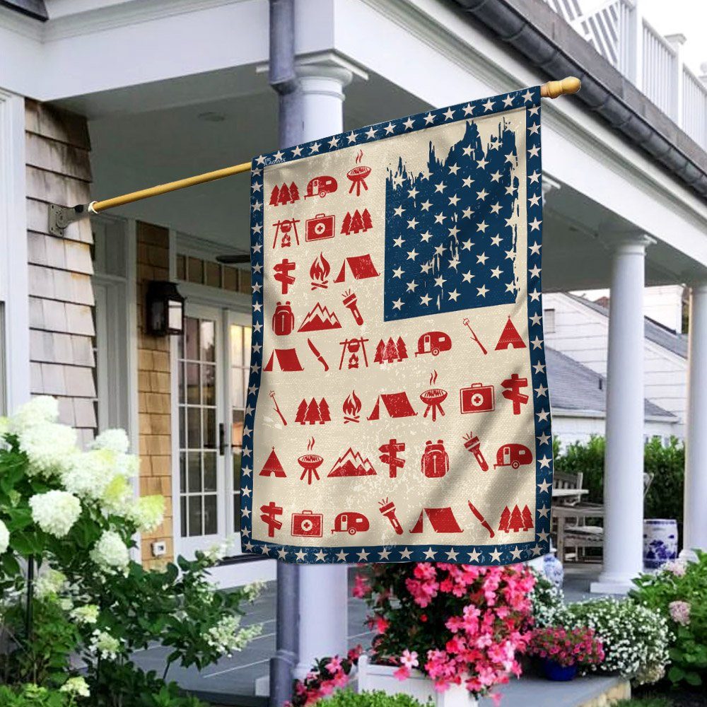 Camping American US Flag