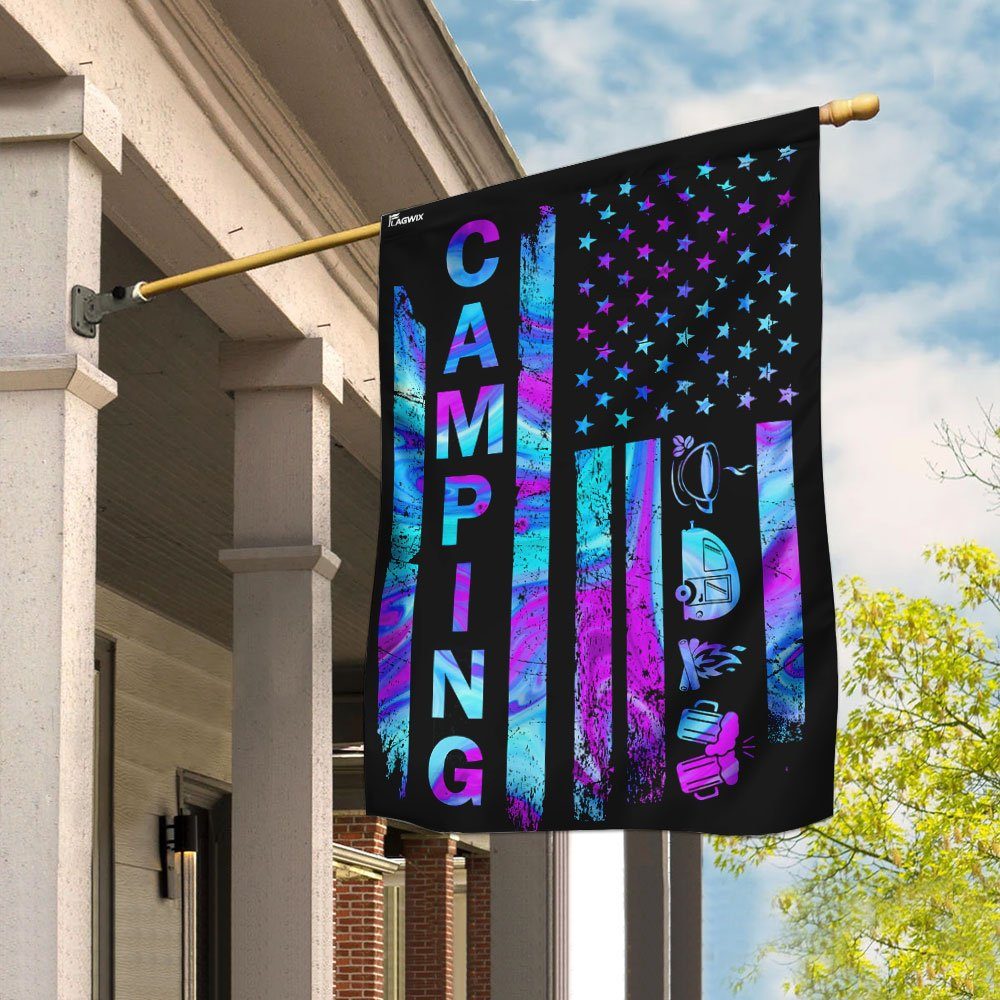 Camping Happy Campers Flag