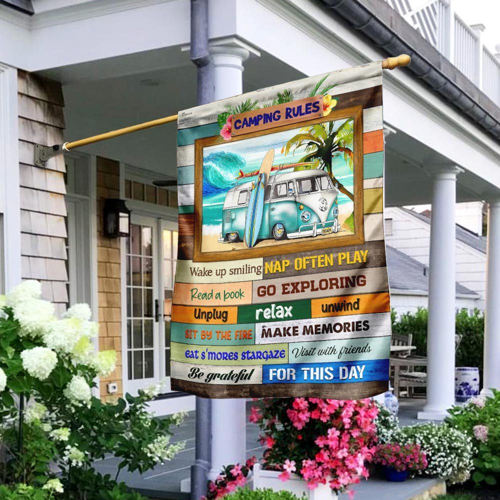 Camping Rules Flag