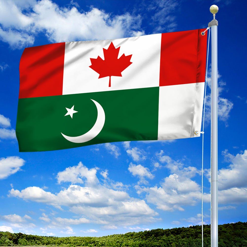 Canada And Pakistan Grommet Flag TQN515GFv1