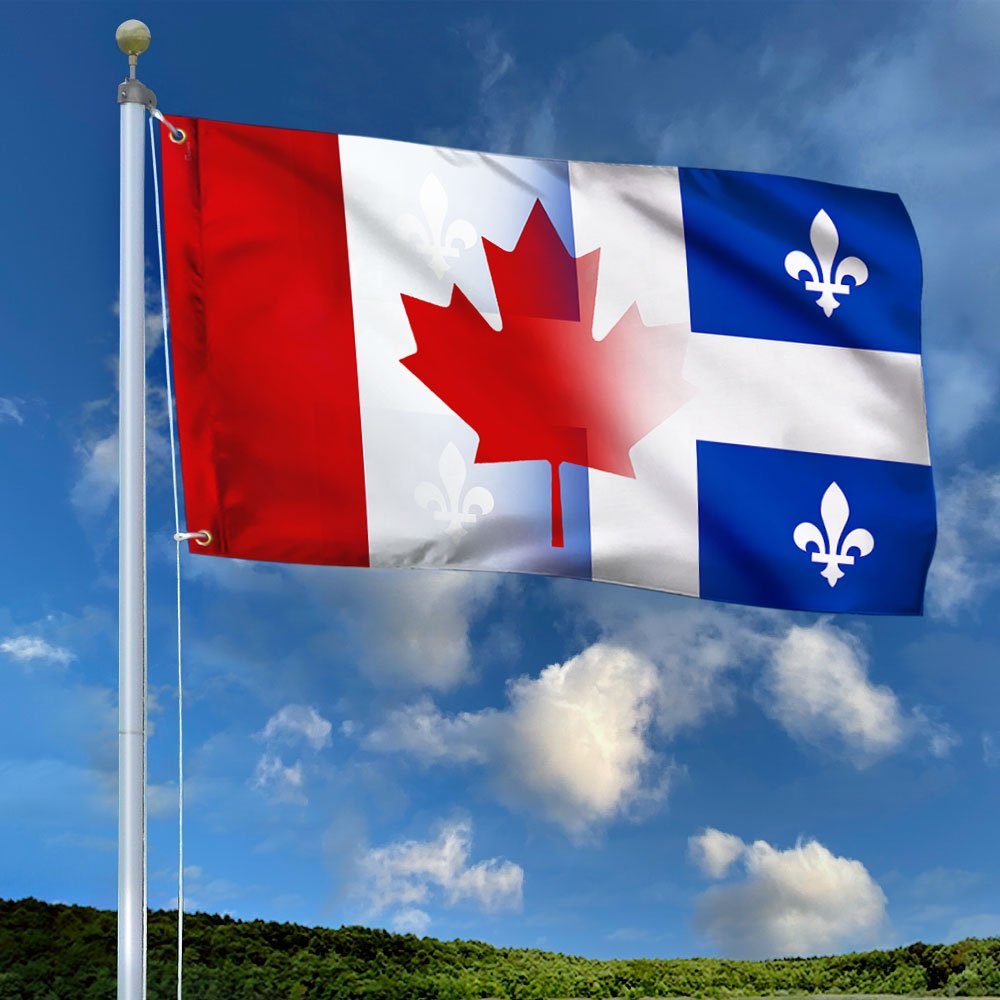 Canada And Quebec Grommet Flag QNN706GFv1