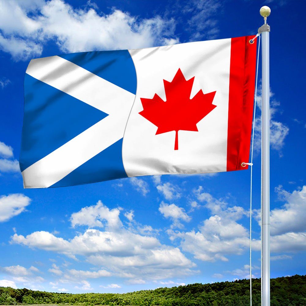Canada And Scotland Grommet Flag Canadian Scottish Flag TQN818GF