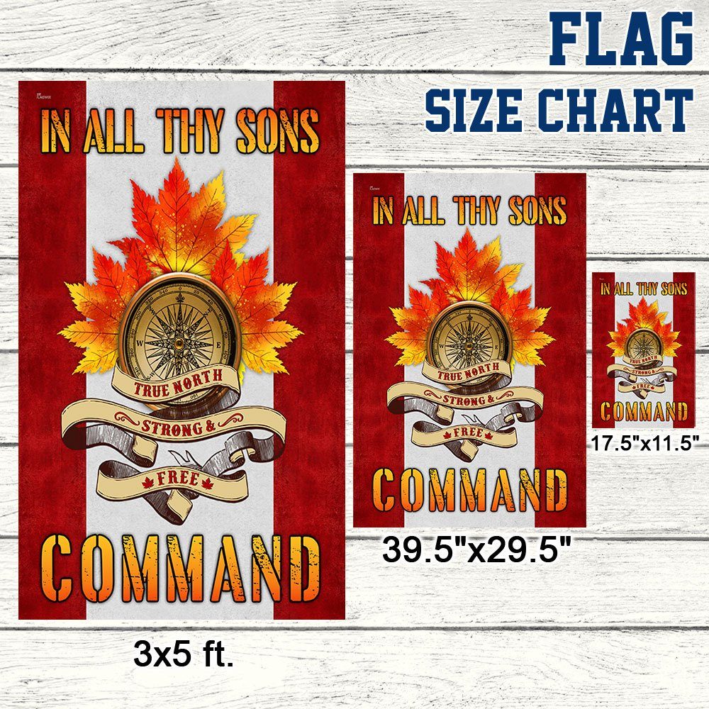 Canada Day Flag True North Strong And Free MLN166F