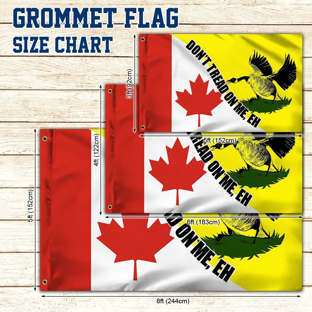 Canadian Gadsden Flag, Don’t Tread On Me Eh Grommet Flag, Freedom Convoy 2022, Mandate Freedom, Truckers For Freedom, Canada Truckers QNH06GFv1