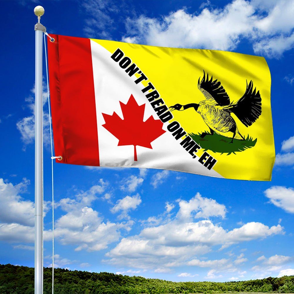 Canadian Gadsden Flag, Don’t Tread On Me Eh Grommet Flag, Freedom Convoy 2022, Mandate Freedom, Truckers For Freedom, Canada Truckers QNH06GFv1