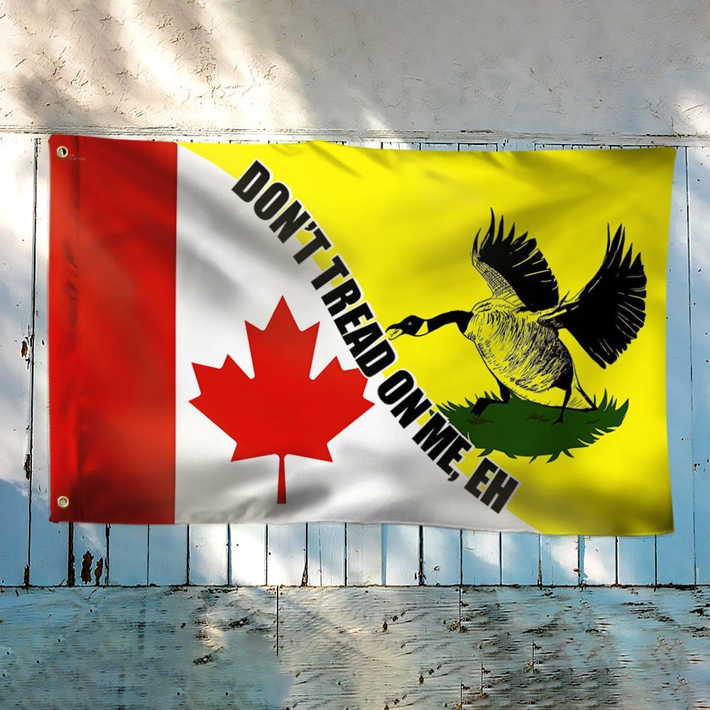 Canadian Gadsden Flag, Don’t Tread On Me Eh Grommet Flag, Freedom Convoy 2022, Mandate Freedom, Truckers For Freedom, Canada Truckers QNH06GFv1