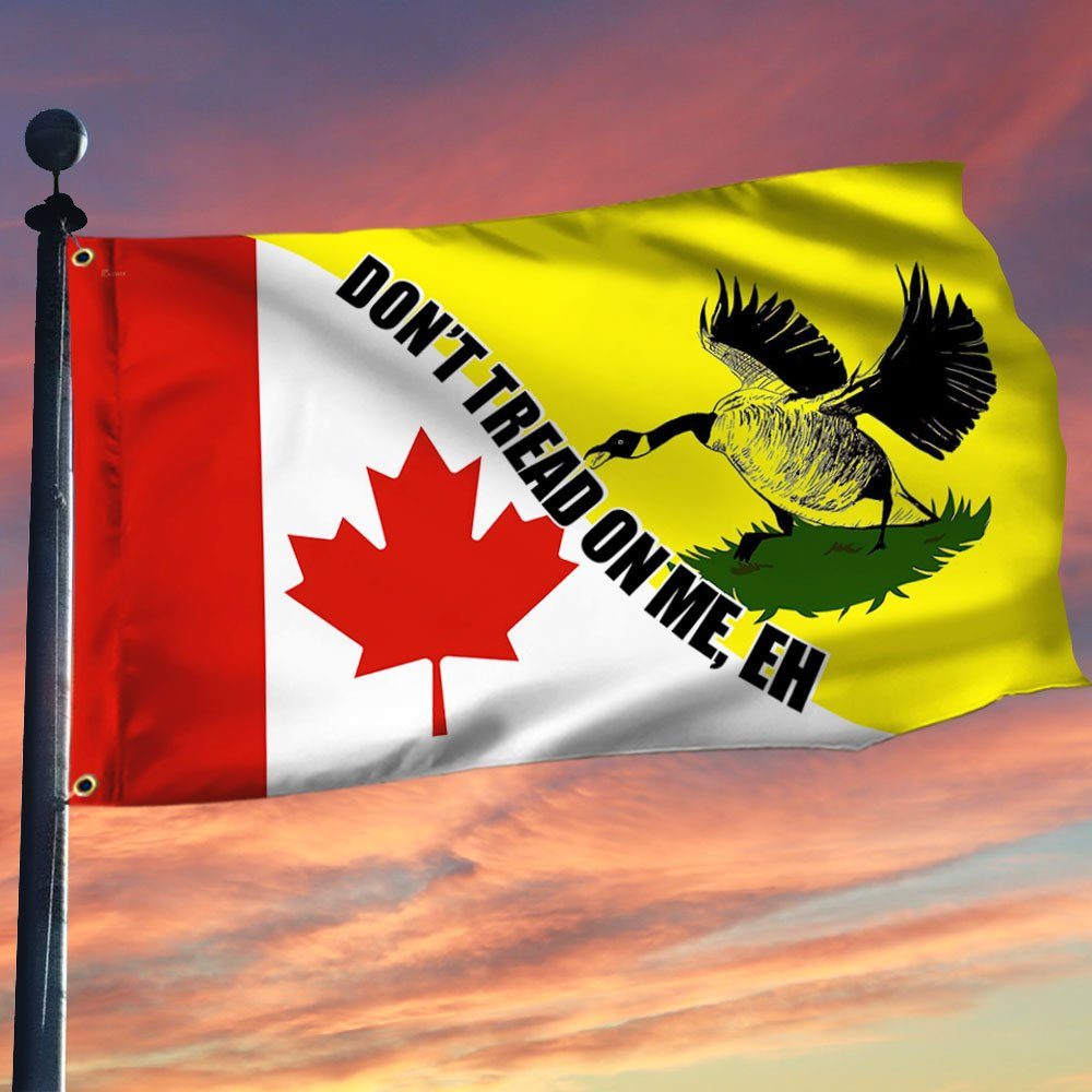 Canadian Gadsden Flag, Don’t Tread On Me Eh Grommet Flag, Freedom Convoy 2022, Mandate Freedom, Truckers For Freedom, Canada Truckers QNH06GFv1