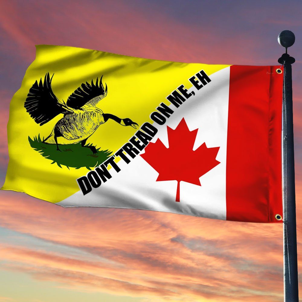 Canadian Gadsden Flag, Don’t Tread On Me Eh Grommet Flag, Freedom Convoy 2022, Mandate Freedom, Truckers For Freedom, Canada Truckers QNH06GFv1
