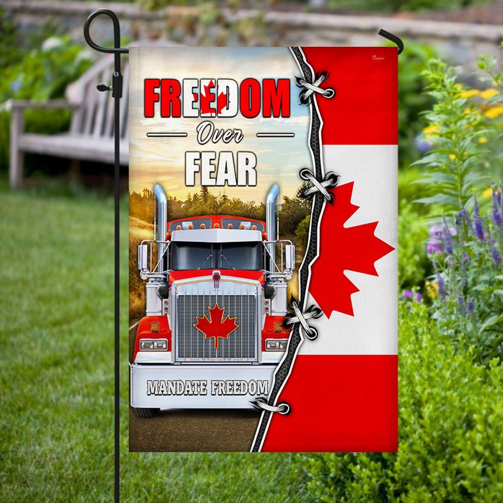 Canadian Truck Flag Freedom Convoy 2022 Freedom Over Fear MLH2215F Canadian Truck Flag Freedom Convoy 2022 Freedom Over Fear MLH2215F