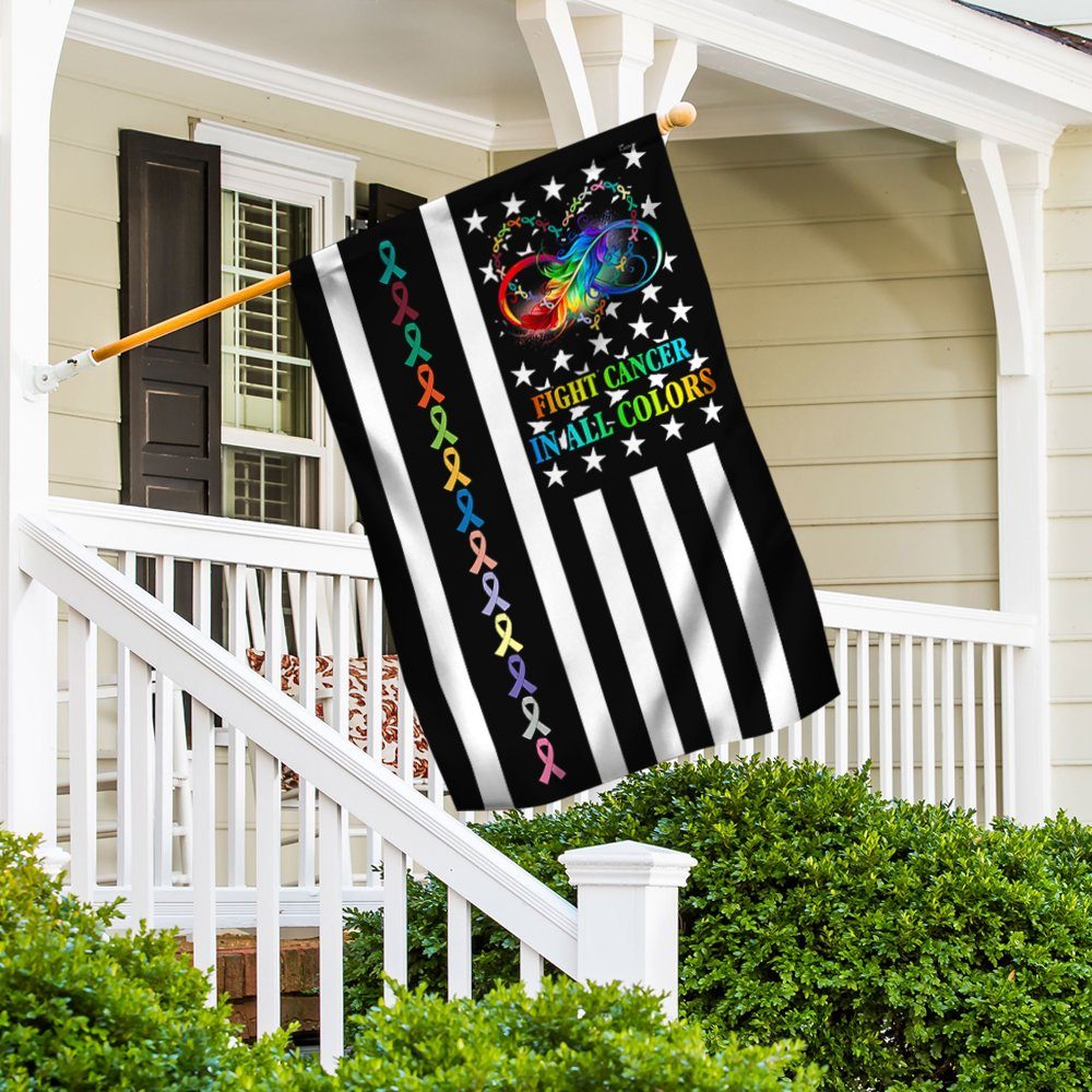 Cancer Awareness Flag Fight Cancer In All Colors Flag TRV1931F