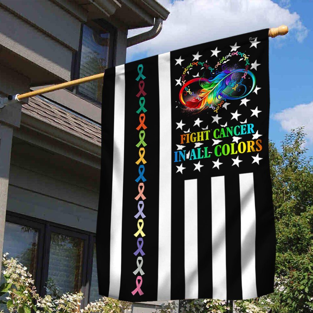 Cancer Awareness Flag Fight Cancer In All Colors Flag TRV1931F