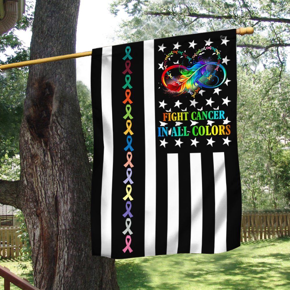 Cancer Awareness Flag Fight Cancer In All Colors Flag TRV1931F