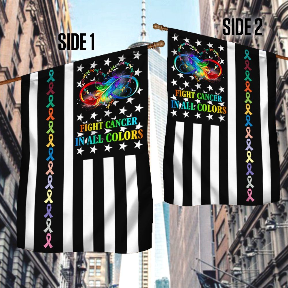 Cancer Awareness Flag Fight Cancer In All Colors Flag TRV1931F