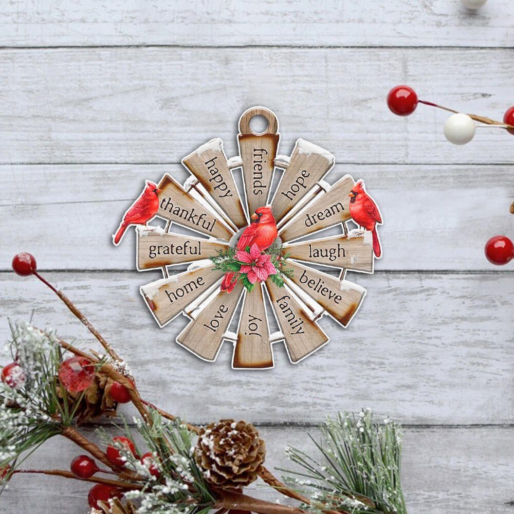 Cardinal, Home Sweet Home, New Home Ornament Decor, Cardinal Decor, Sweet Home Custom – Shaped Ornament Round Love NTB321O