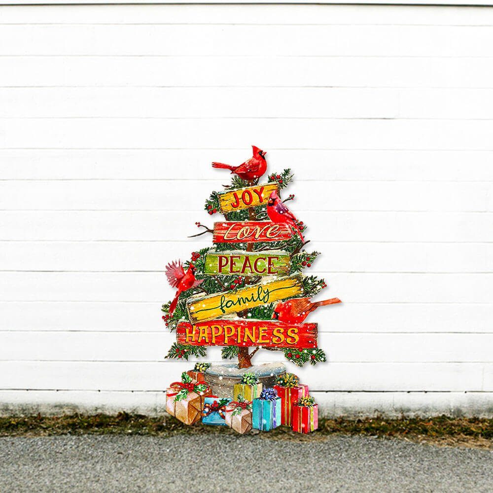 Cardinal Garden Metal Sign Christmas Tree NNT155MS Cardinal Garden Metal Sign Christmas Tree NNT155MS